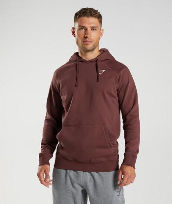 Gymshark Crest Hoodie Herr Rosa Bruna | SE 3572VRW